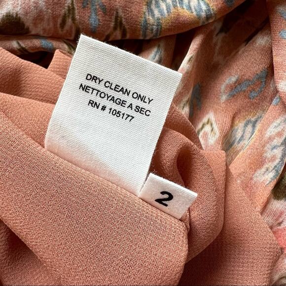 Ulla Johnson Rabia Horizon Brown Printed Silk Blend Maxi Gown Dress Women’s 2 - Picture 12 of 15